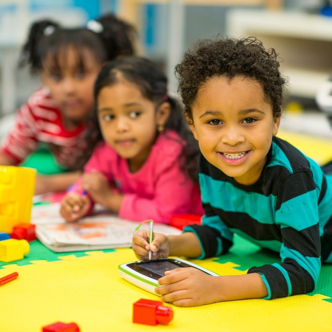 children playing in preschool